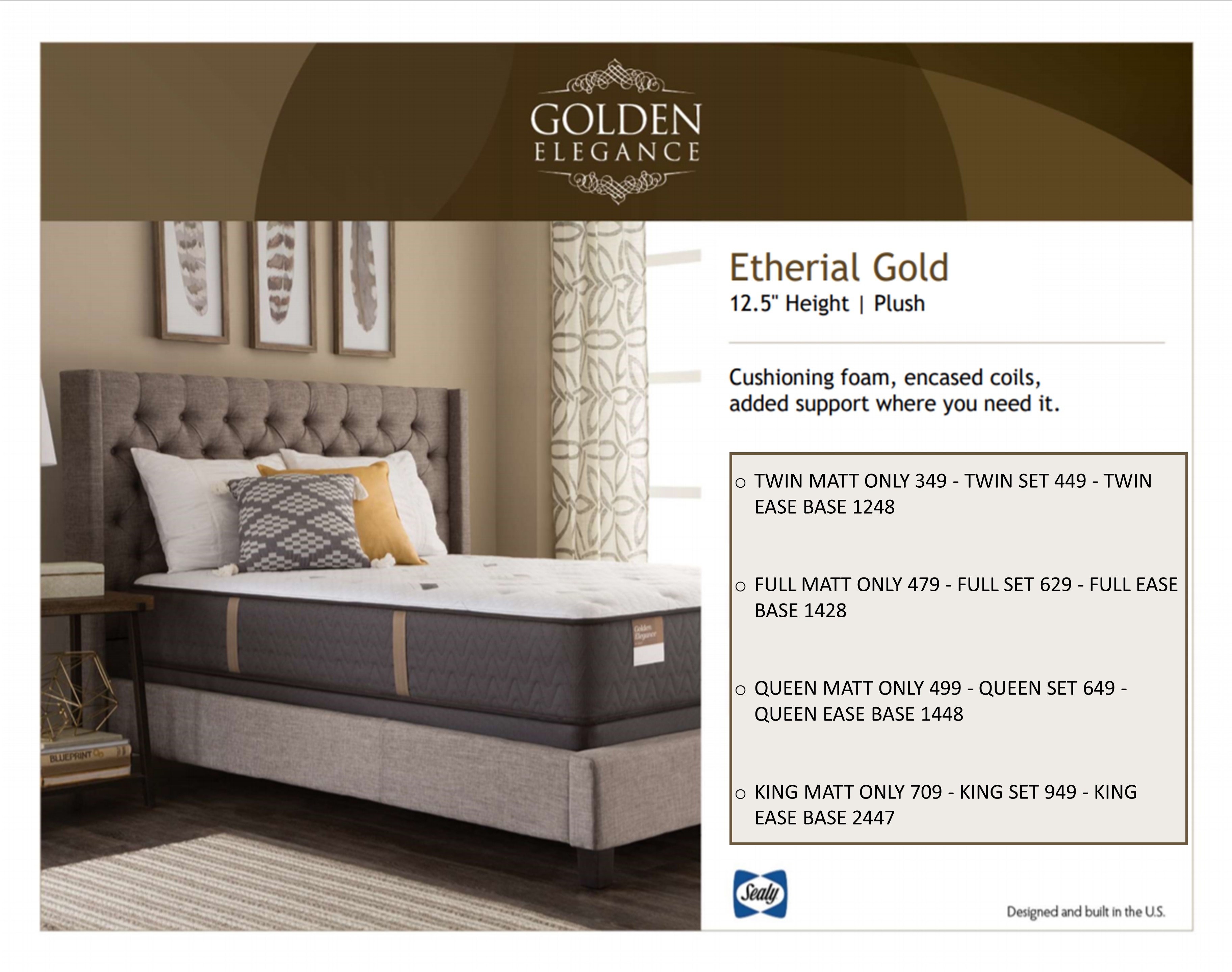 sealy etherial gold mattress